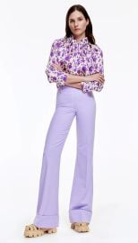 SMYTHE Wide Leg Cuffed Trouser in Pastel Lavender SMYTHE-US at Smythe